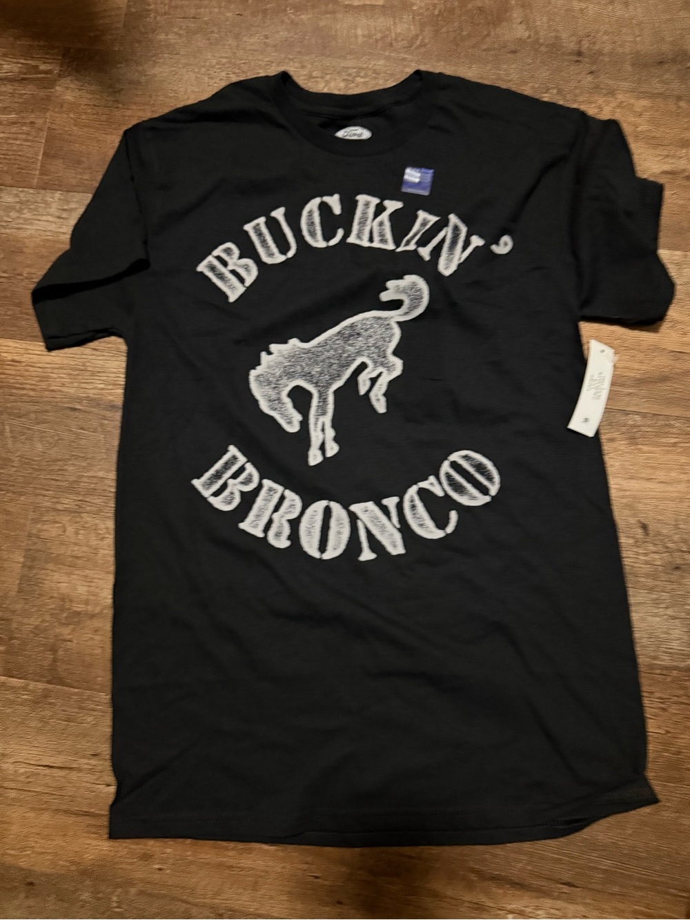 Ford Buckin' Bronco Black Graphic Tee - White Print